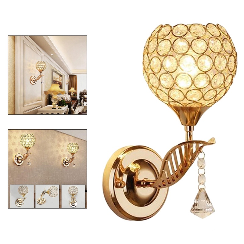 Lampu Dinding Kristal Gaya Modern Untuk Dekorasi Rumah Wall lamp E27
