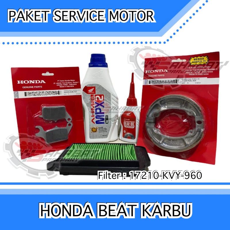 PAKET SERVICE HEMAT MOTOR BEAT KARBU GRATIS OLI MESIN!!!