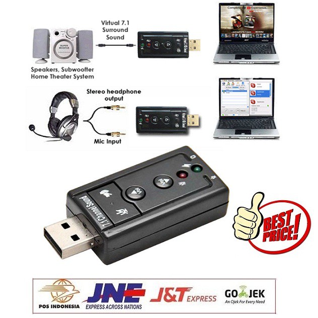 USB SOUND 7.1 CHANNEL- USB SOUND CARD VERSI 7.1