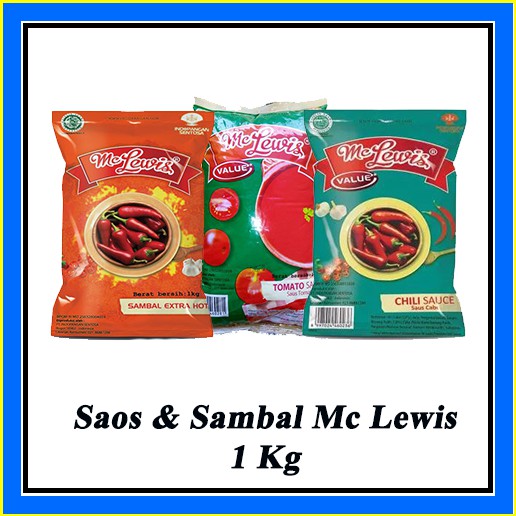 

Saos tomat / saos sambal / saos sambal extra hot mc lewis 1kg