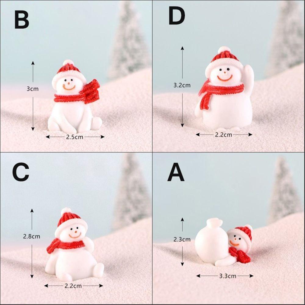 [Elegan] Miniatur Natal Santa Claus Snowman Terrarium Angka Patung Dekorasi Taman Peri