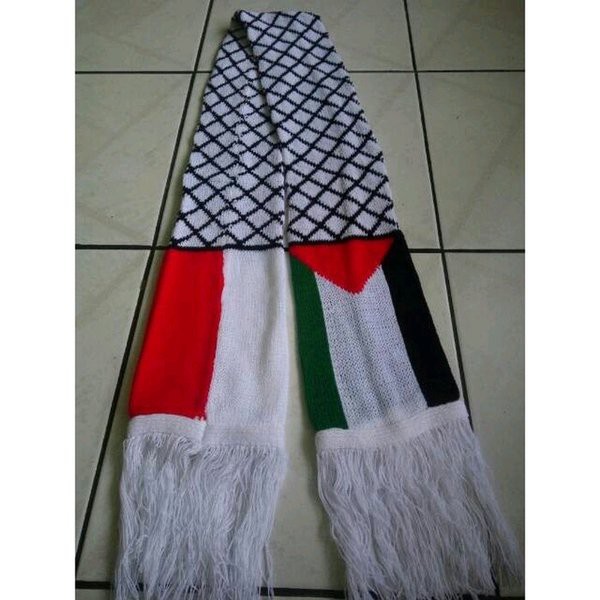 syal rajut palestina bahan premium