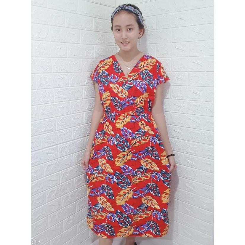 Baju Tidur Daster Manohara Mamah Muda Tie Dye / Janda Bolong Karet Pinggang Fit XL