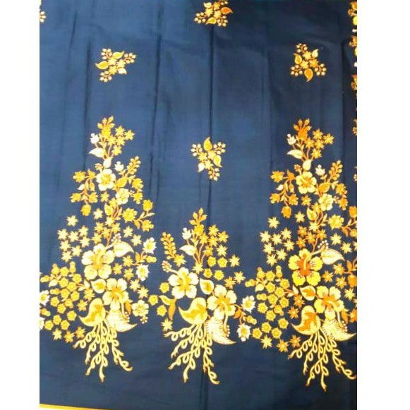 Batik santoso hitam manis motif tumpal hitam gold