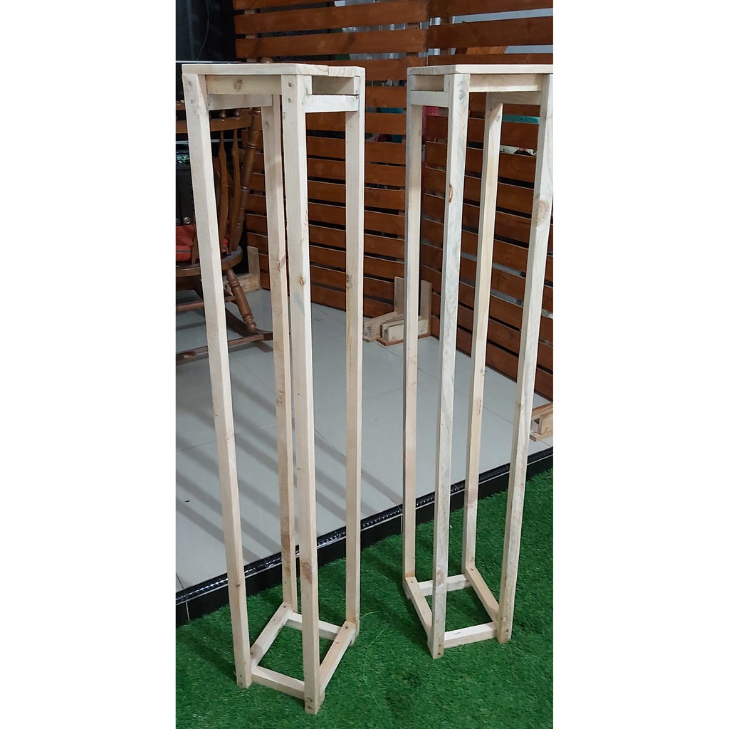 Standing flower dekorasi akad Kayu Jati belanda