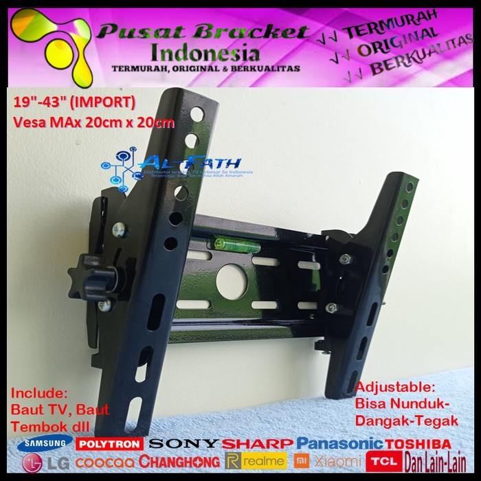 Bracket TV COOCAA 19 s/d 43 inch IMPORT QUALITY Garansi 100% cocok