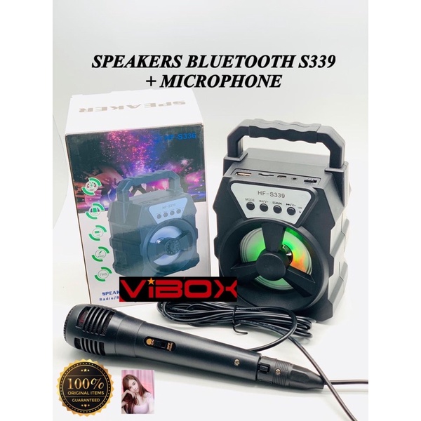 PROMO SPEAKER BLUETOOTH S336 / S339 VIBOX BONUS MIC KARAOKE