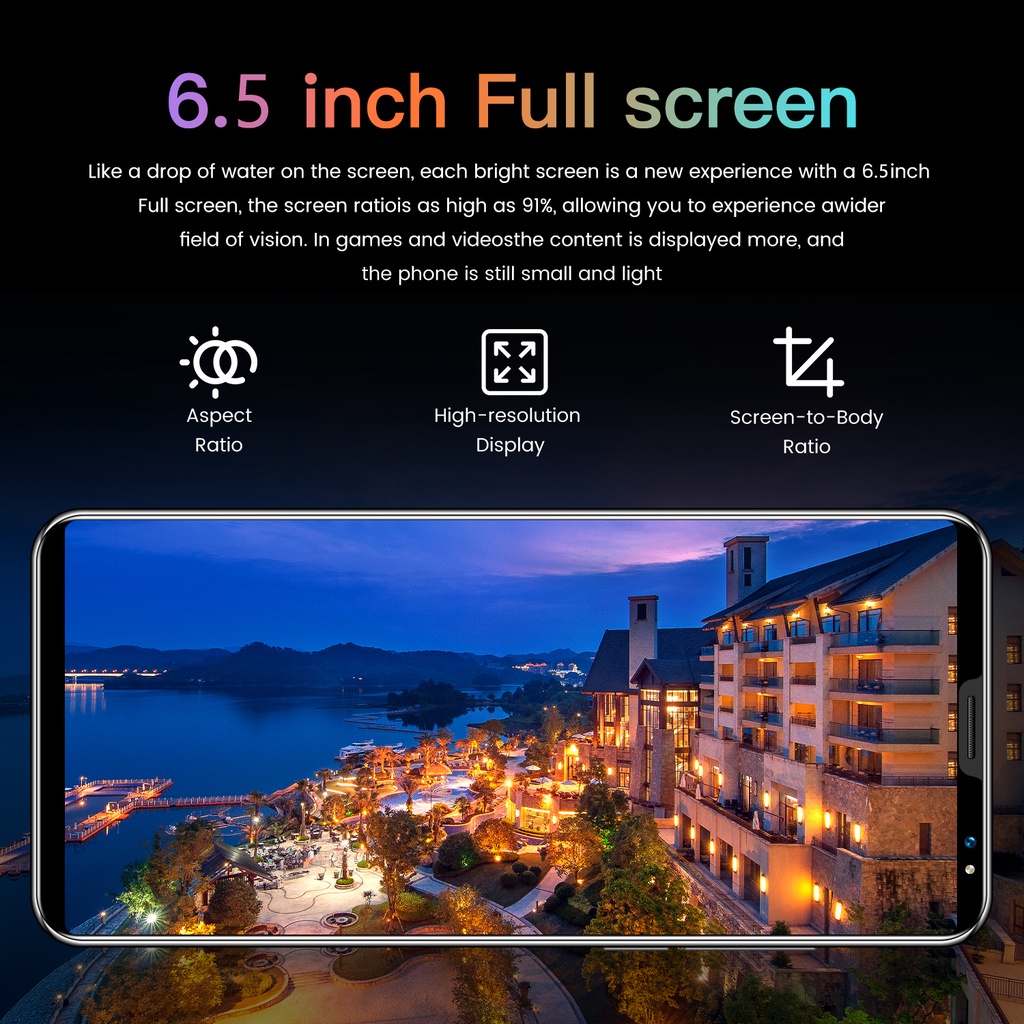 【COD+Pengiriman lokal】hp murah i12 pro max RAM 8GB+256GB ROM handphone promo Layar besar 6.5 inci smartphone Android Handphone Murah Best Gaming Performance Cellphone hp murah