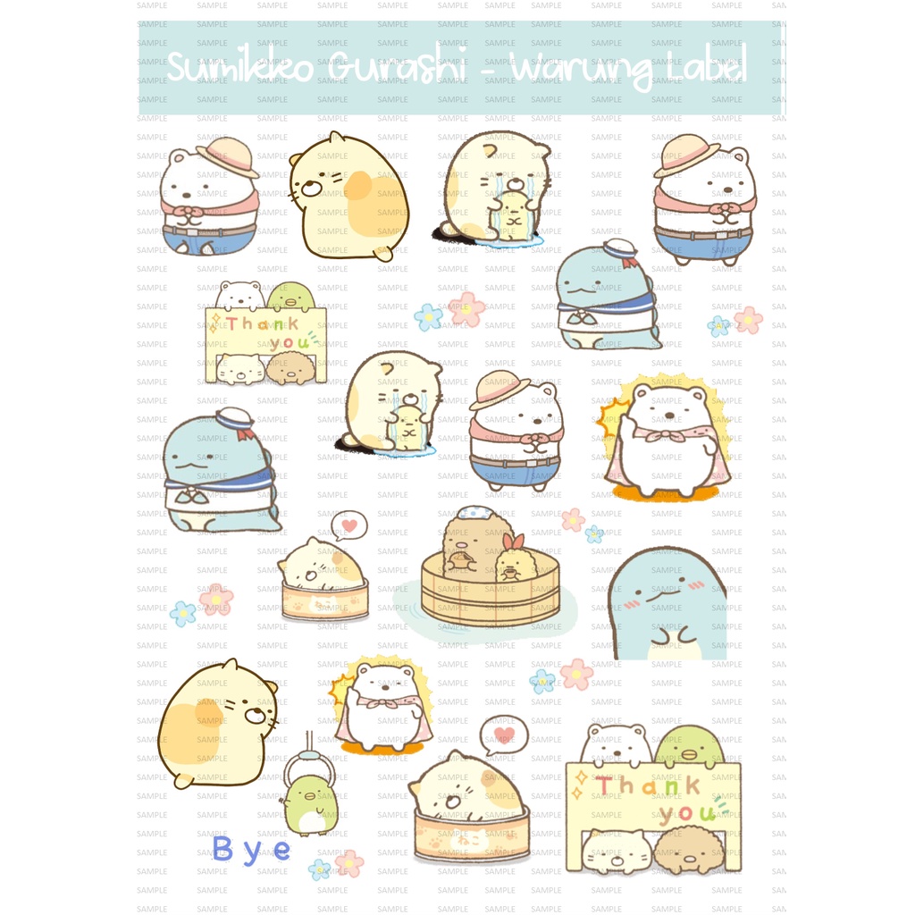 

Sticker Sumikko Gurashi - Sticker deco - Sumigurashi - Bullet journal - Sticker lucu
