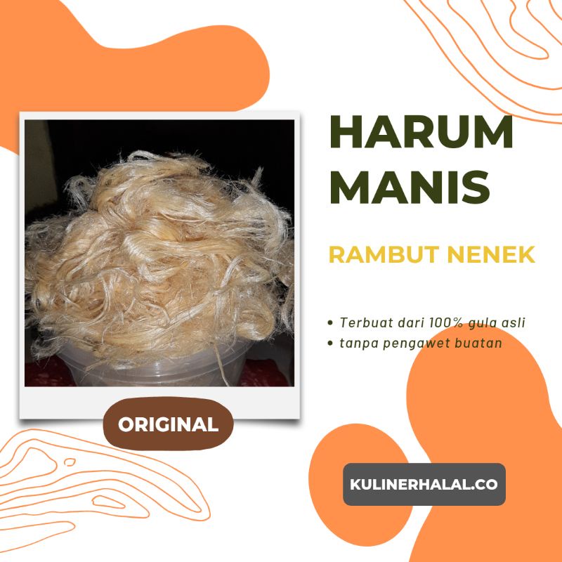 

Jajan tradisional harumanis/arumanis/rambut nenek kuliner halal kemasan 1KG