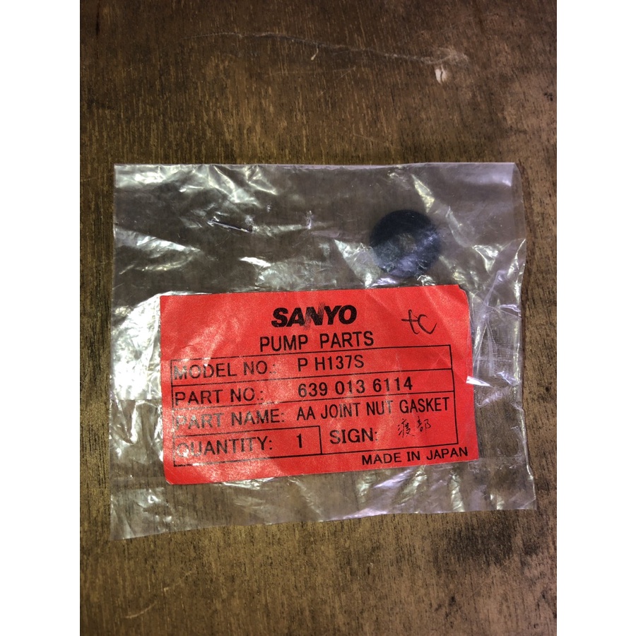 Sanyo Joint Gasket Karet Air Charger Pompa Air Original