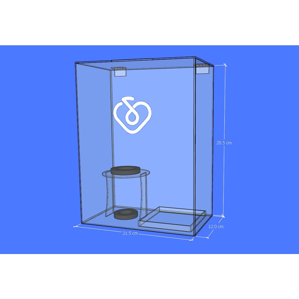 Lightstick IU Versi 3 Dengan Crown x Box / Box Lightstick Akrilik / Kotak Penyimpanan Lightstick / L