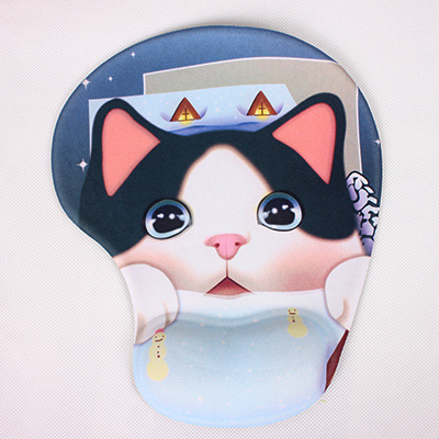 Cartoon Colorful Cat Bee Elephant Pattern Silicone Non-slip Comfortable Durable Office School Mouse Pad