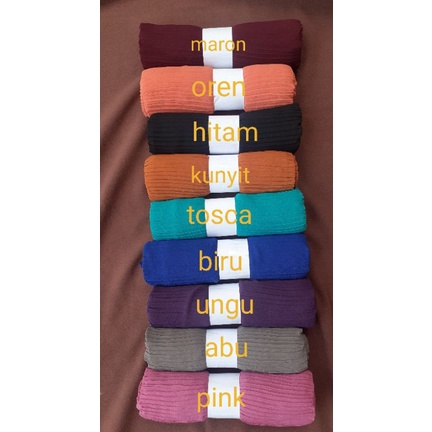 Pashmina Plisket ceruty babydol/FULL Plisket tanpa garis tengah