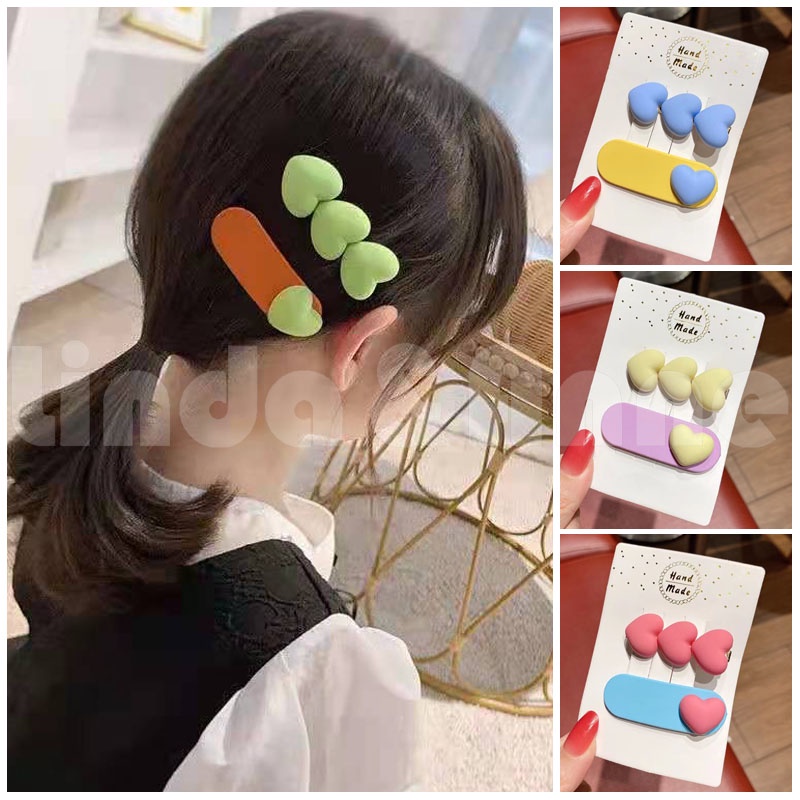 Jepit Rambut Love Lucu Warna-Warni Permen Korean Akseoris Fashion