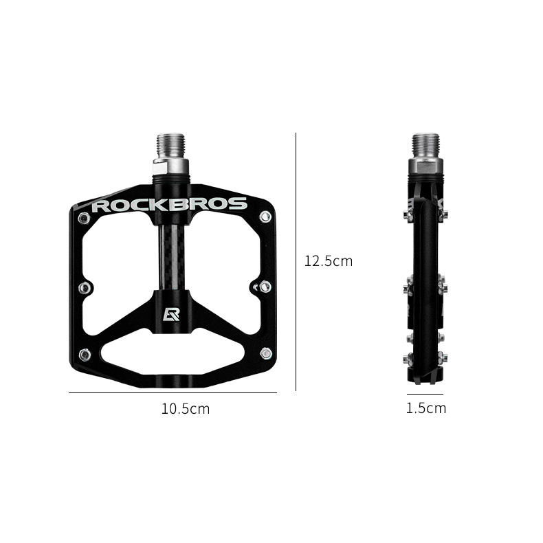 Rockbros Pedal Sepeda Aluminium Alloy Non Slip - 12EBK HITAM