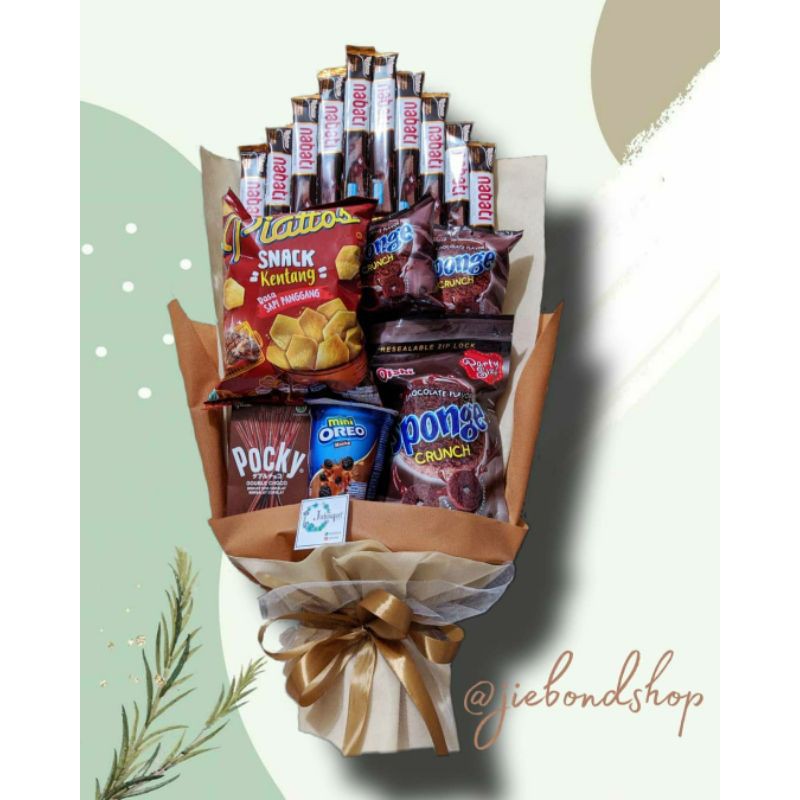 (B) Buket PREMIUM BIG 3/paket/bingkisan Snack Ulang Tahun/Ultah/ Wisuda/Kado/Hadiah