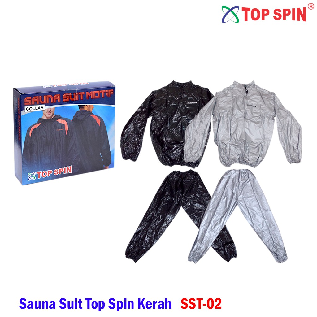 Sauna Suit TOP SPIN Silver Kerah SST02 Collar