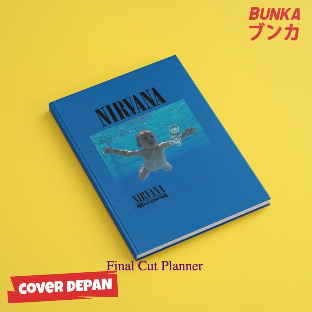 

buku tulis polos/bergaris Band Nirvana Cover Album Hardcover A5 Buku Tulis Catatan Notes Agenda Planner Jurnal