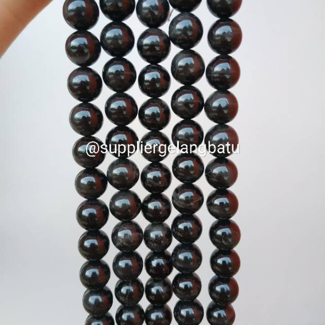 black tiger eye biduri sepah hitam mata singa 14mm natural akik