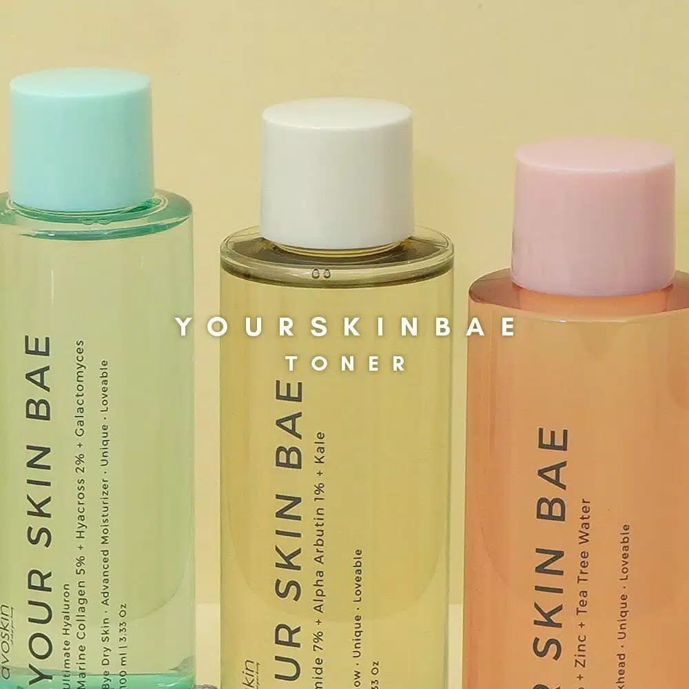 AVOSKIN YSB Your Skin Bae SERUM TONER Niacinamide | Salicylic Acid | Hyacross | Marine Collagen | Alpha Arbutin | Mugwort | Lactic Acid | Tea Tree | Mandelic Acid | Spirulina | Tranexamic Acid | Kojic Acid