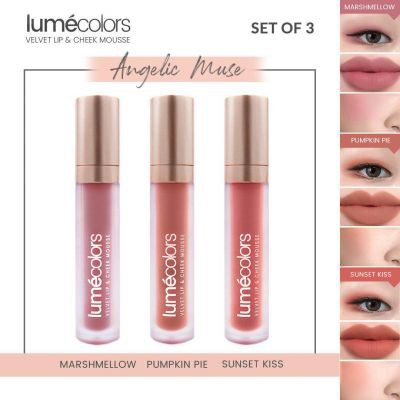 Lumecolors Velvet Lip & Cheek Mousse Angelic Muse - Set of3 K31EF16B