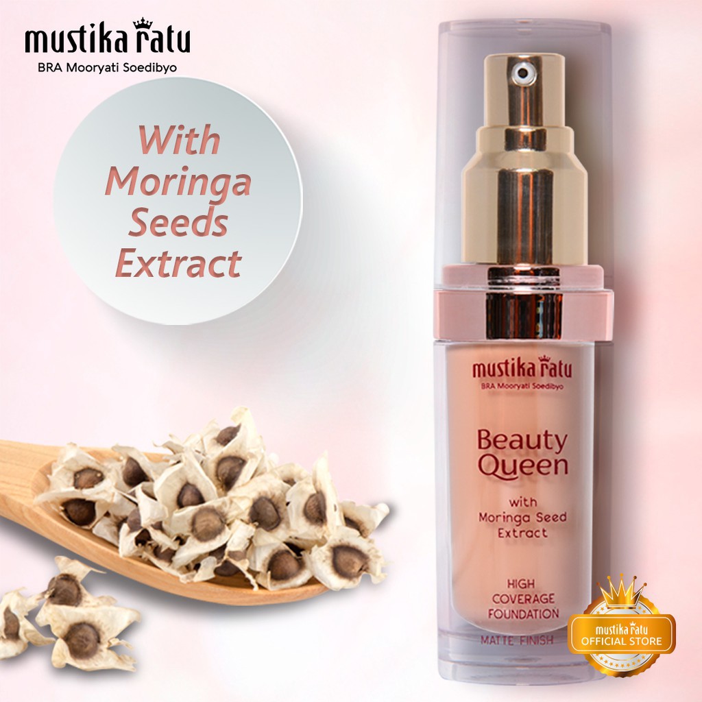 MUSTIKA RATU Beauty Queen High Coverage Foundation Dewy | Matte Finish 35ml