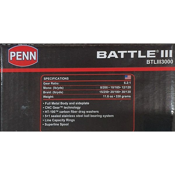 REEL PENN BATTLE III 3000 METAL BODY (ORI)