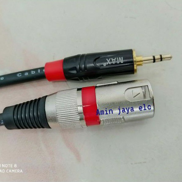 Jack audio 3,5 to xlr canon male / kabel hp ke mixer
