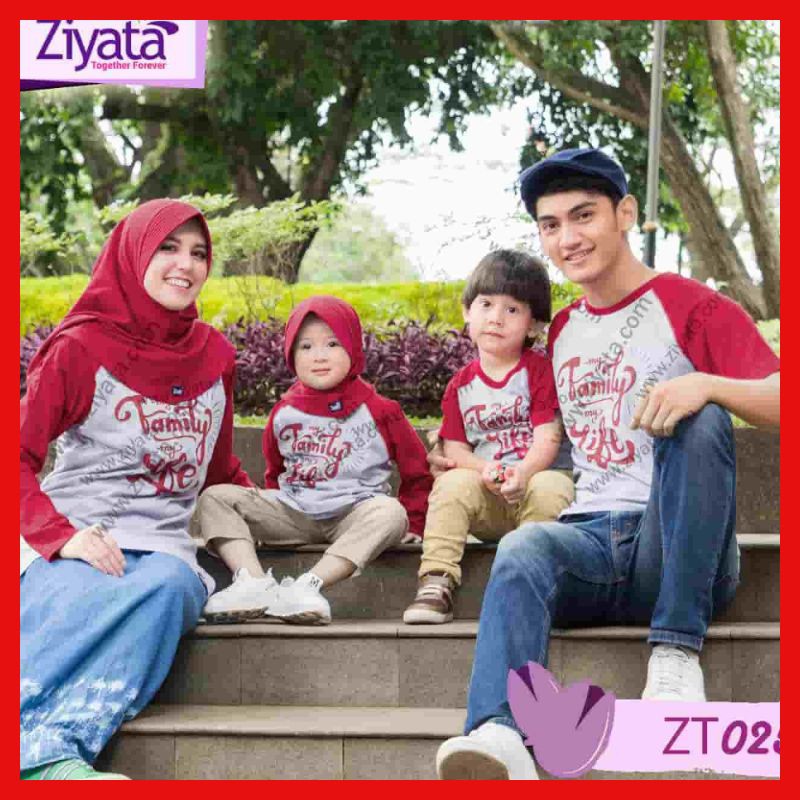  Kaos  Ziyata  Zt25 Baju Couple  Keluarga muslim baju couple  