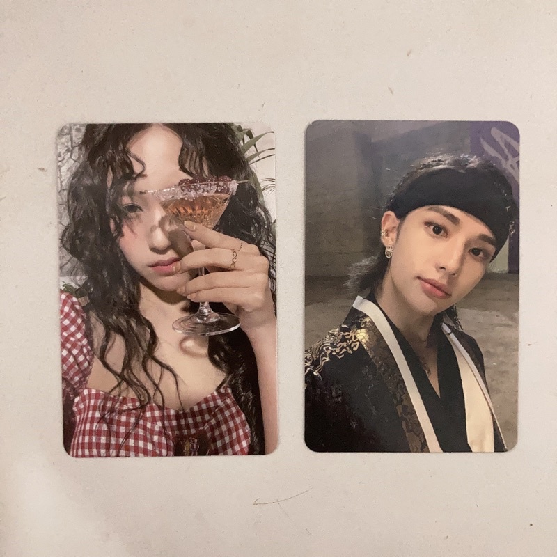 photocard mina gelas tol taste of love twice pc taste fallen in love ver hyunjin hj haje skz hanbok 
