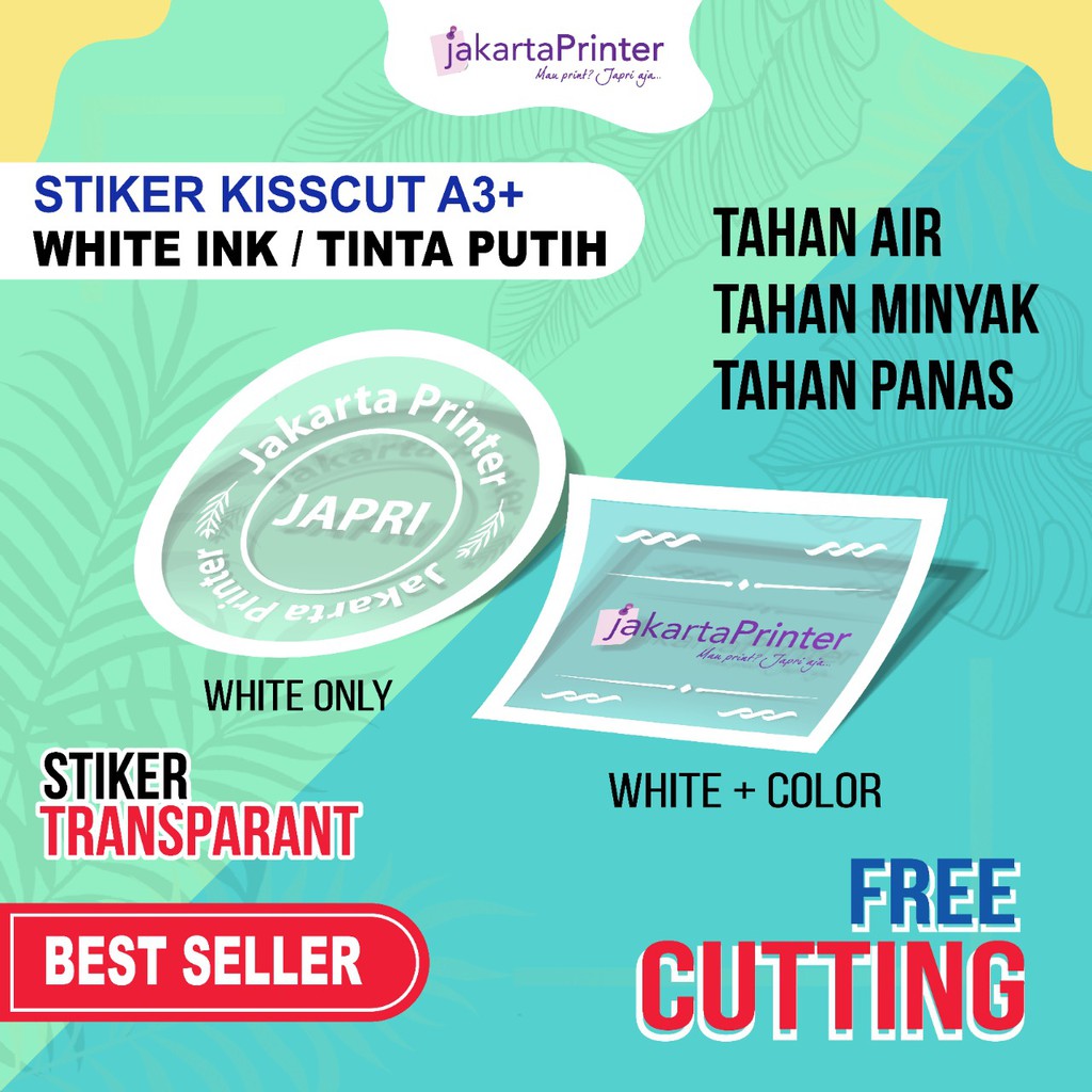 

STIKER TRANSPARANT A3 320WHITE INK TINTA PUTIH