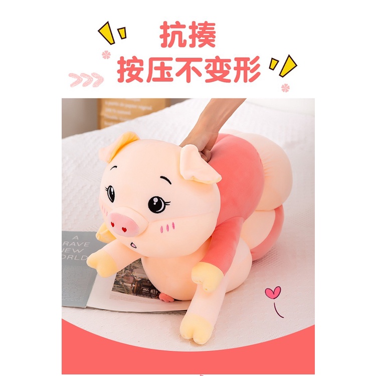 Guling Boneka Ulat Piggy Bahan Plush
