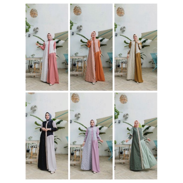NEW  ERLY GAMIS MAXI DRESS ORI HMF LUXURY TERBARU GOOD QUALITY