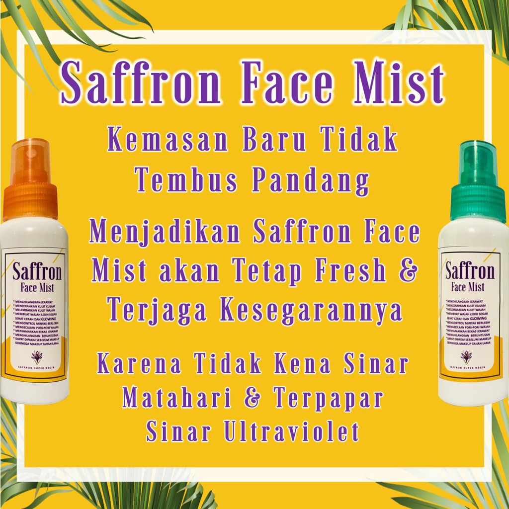 Facemist Safron Ori Safron Face Mist 100ml Saffron Face Mist Super Negin