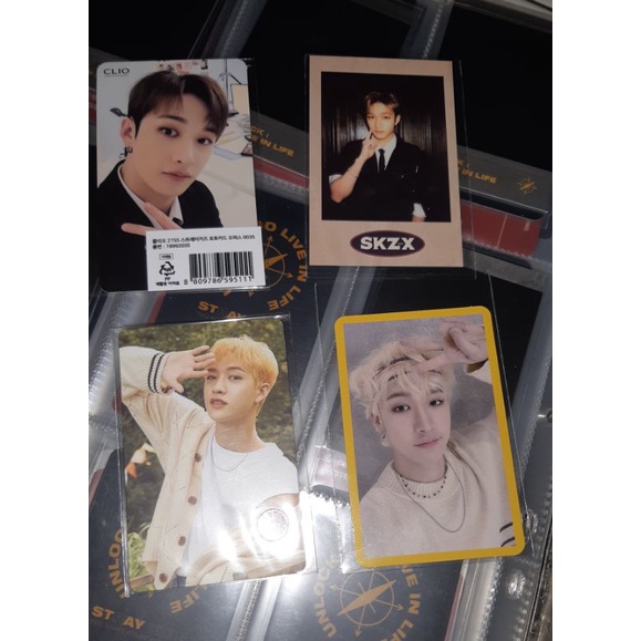 STRAY KIDS BANGCHAN PHOTOCARDS PC CLIO DS OFFICE POLA SKZ X NACIFIC YB YW YELLOW BORDER YELLOW WOOD