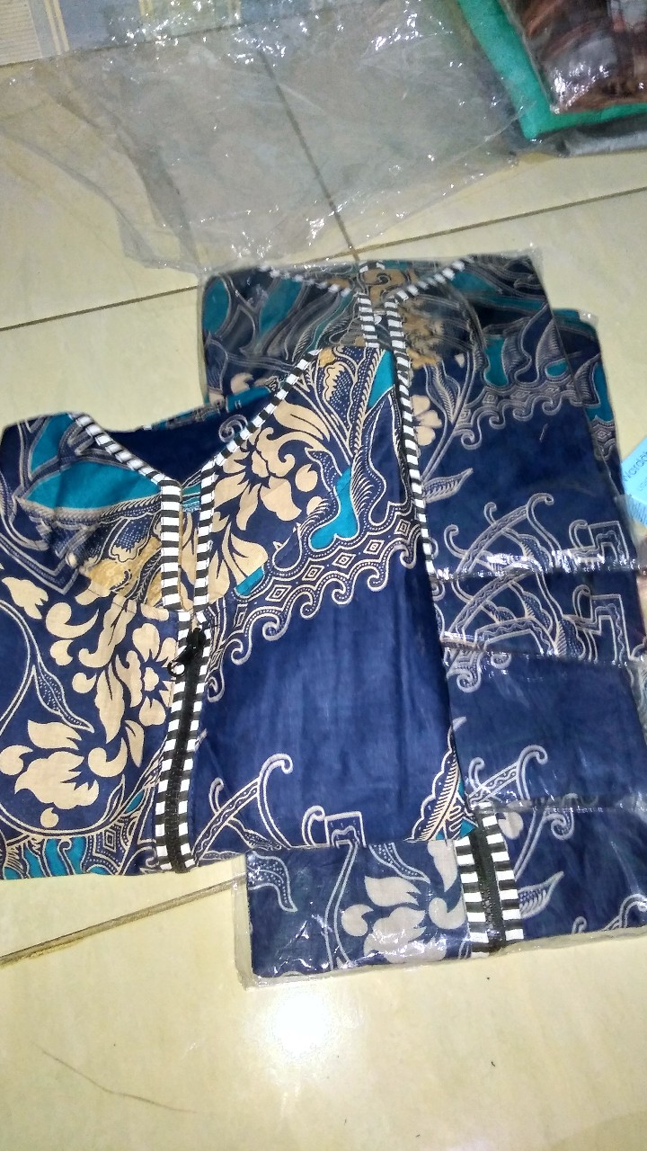 Tey-17 Batik Wanita Asj Sa Hrb026 Kenongo Kemeja Tosca Pendek