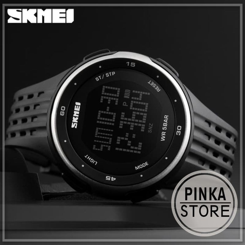 Jam Tangan Cowok Arloji Pria Digital Laki laki SKMEI Anti air WHWA Silver