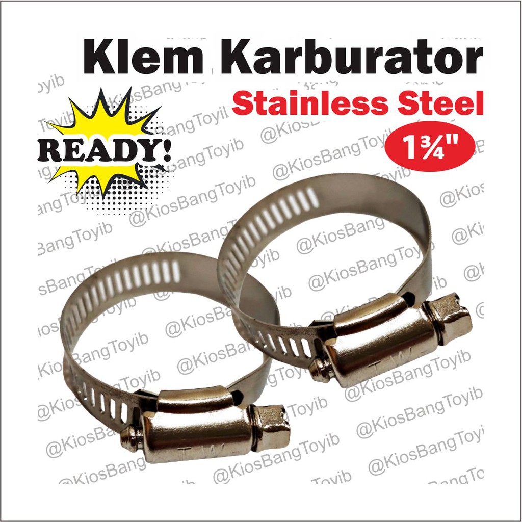 Klem Clamp Selang Karburator Stainless Universal 1¾&quot; 1 3/4 inch ✦IMPACT✦