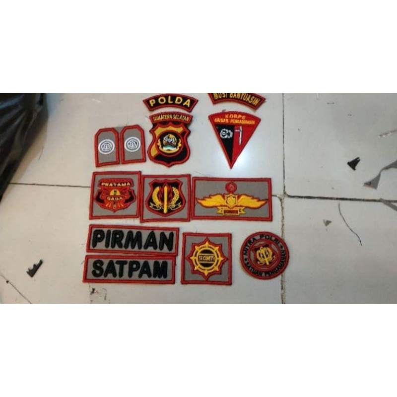 atribut pdl satpam/security timbul