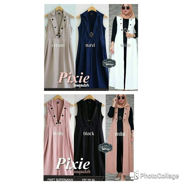 cardy SFS Pixie Longouter cardigan cardi luaran outer vest wanita trendy murah modis elegan katun L