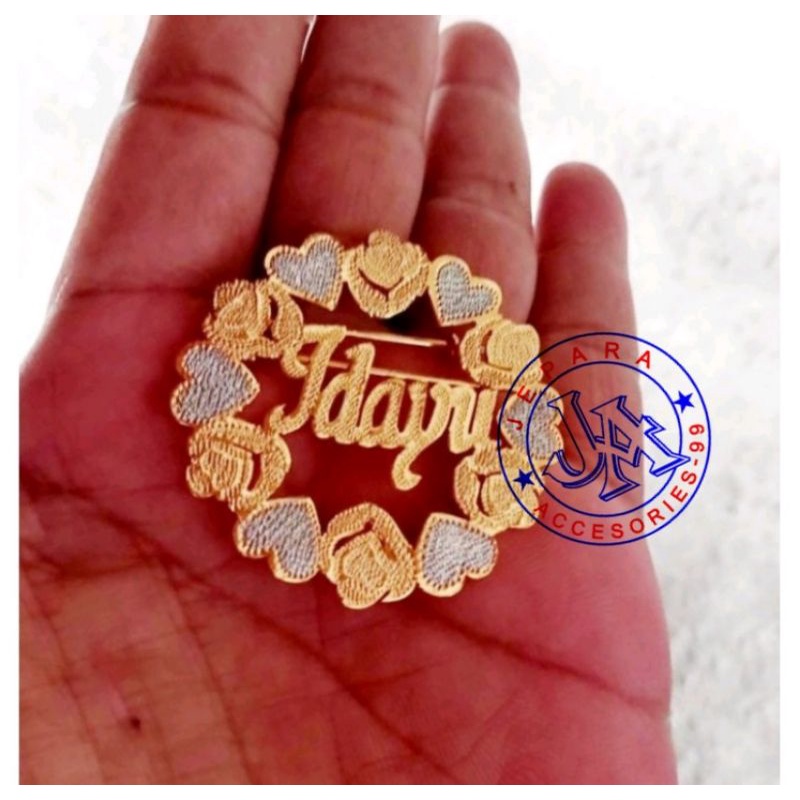 Bros Nama Peniti Lapis Emas