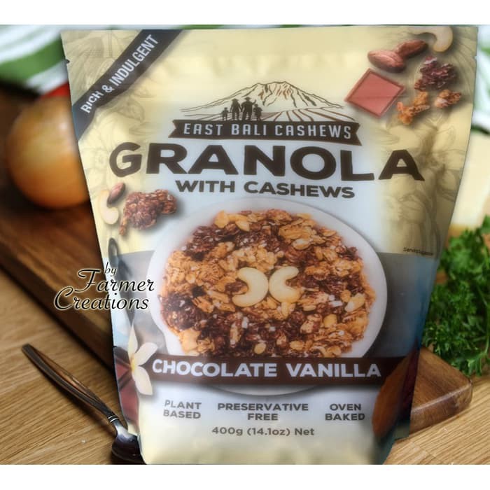 

East Bali Cashews Granola Chocolate Vanilla 400gr I Muesli I Sereal