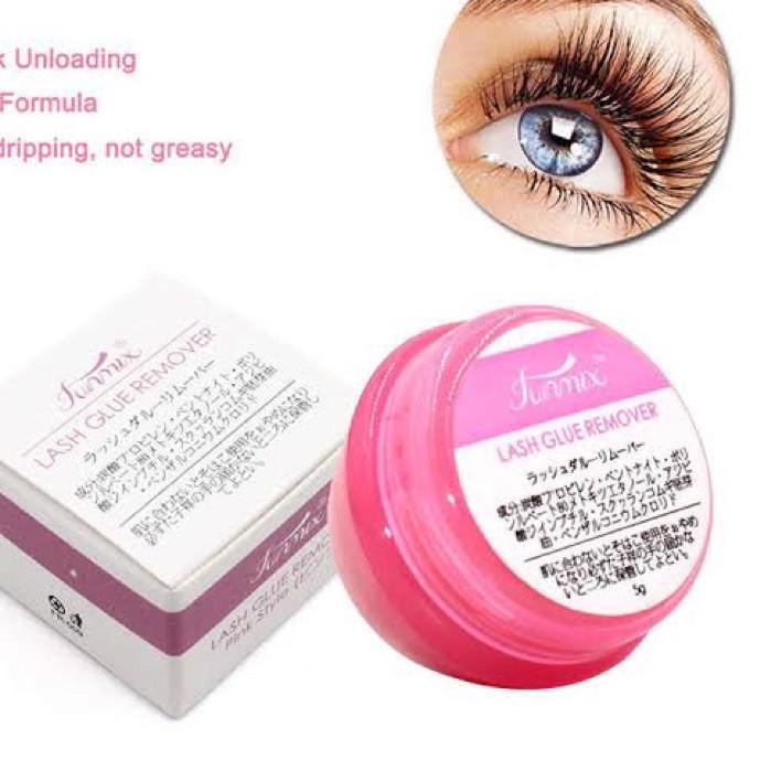 Hemat Terkini FUNMIX eyelash glue remover 5gr Pink cream lepas bulu mata extension navina eyelash re