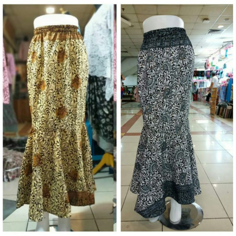 Rok duyung batik notif kerang//rok kebaya batik//rok mermaid
