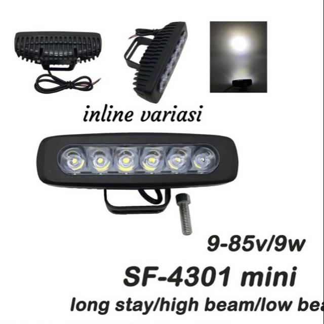lampu tembak 6led flash high low cr7/lampu motor