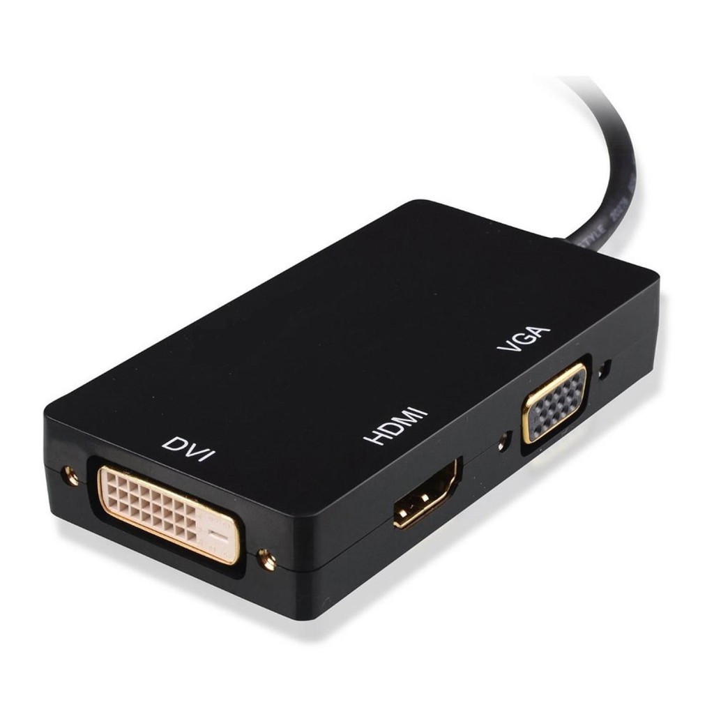 Konverter Mini Displayport ke HDMI/DVI/VGA 1080p Thunderbolt Compatible Port Thunderbolt Terbaru