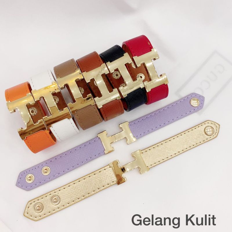 Gelang Kulit H Gelang tangan kulit branded import 1919