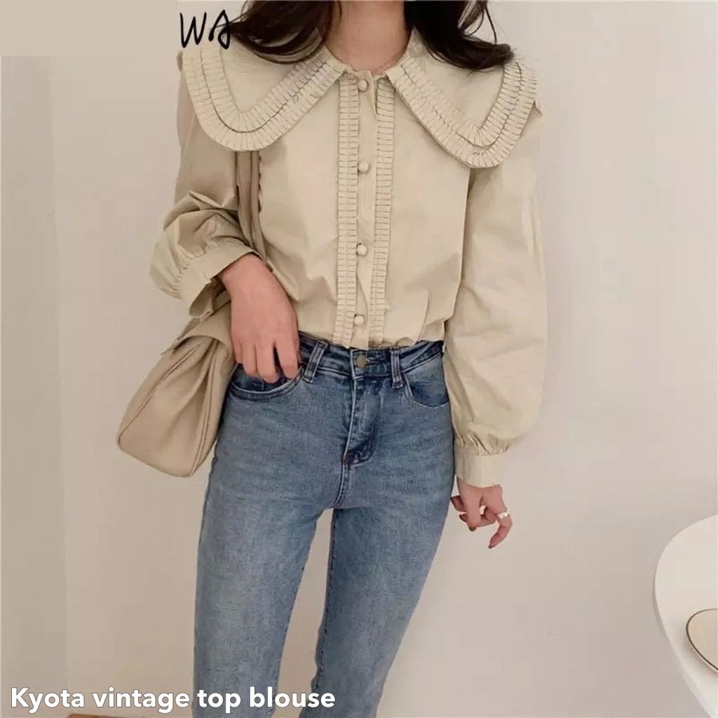 Kyota vintage top blouse -Thejanclothes