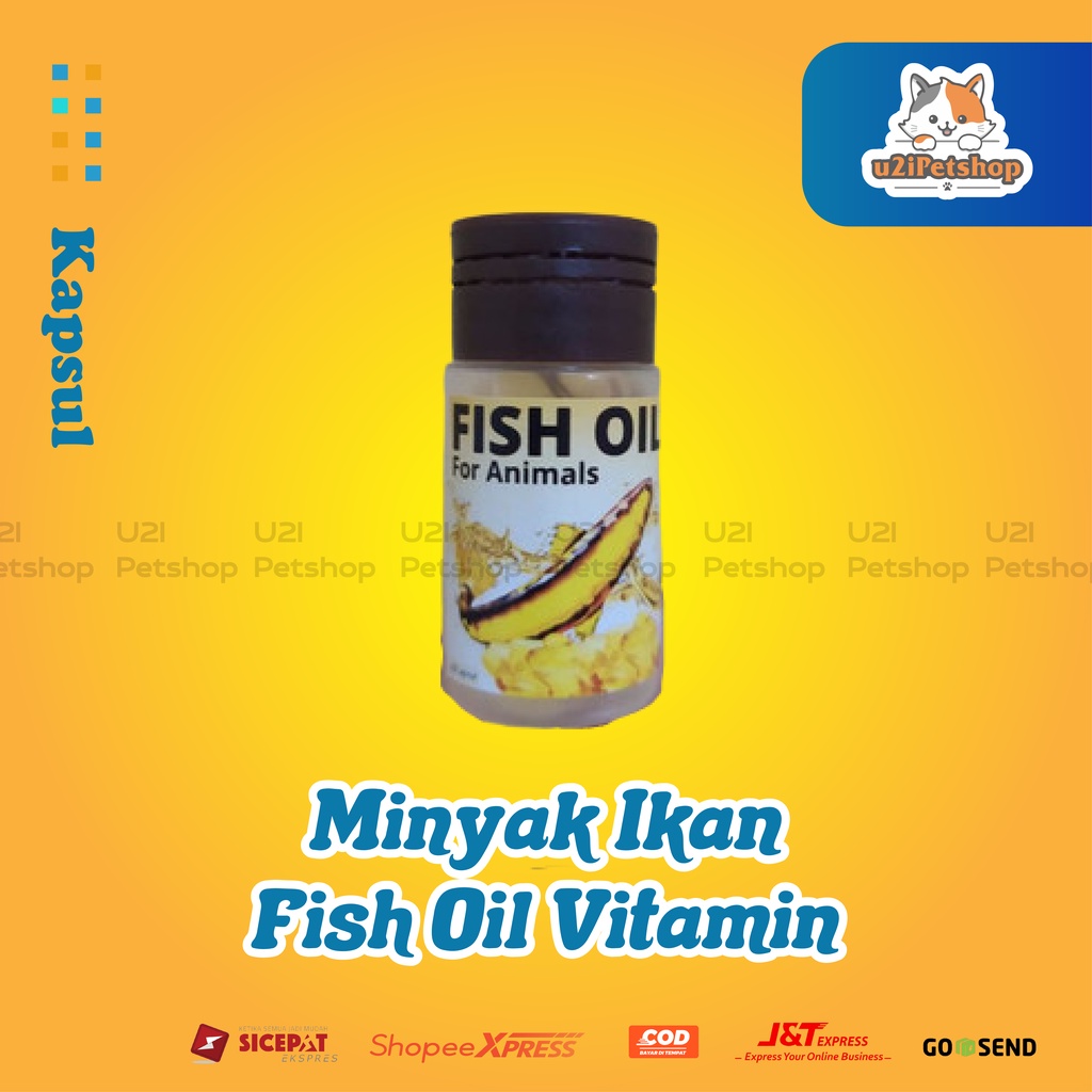 u2i Petshop Minyak Ikan Fish Oil Vitamin Kucing Anjing Kelinci Cavy Hamster